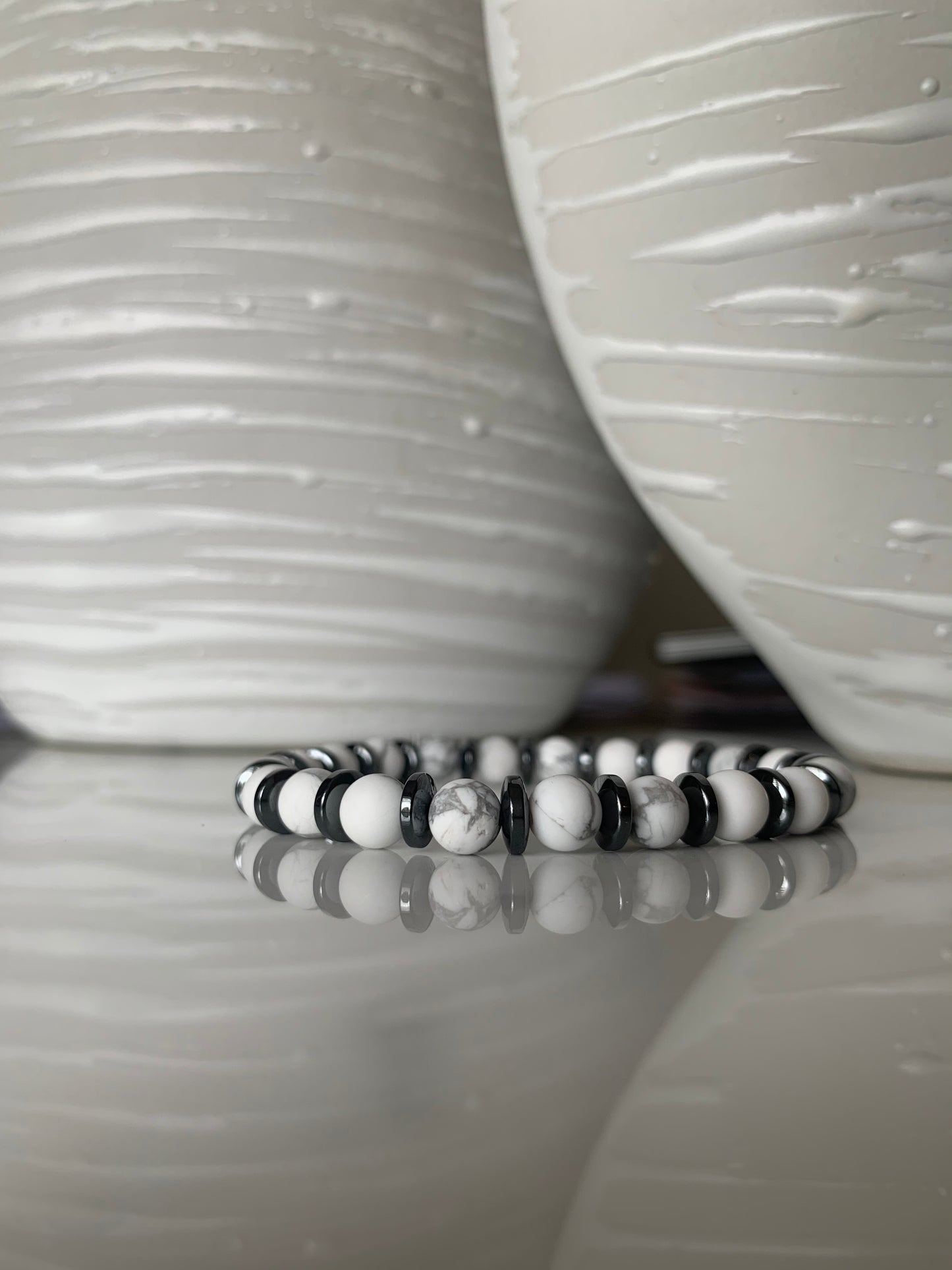 Howlite/Hematite Bracelet
