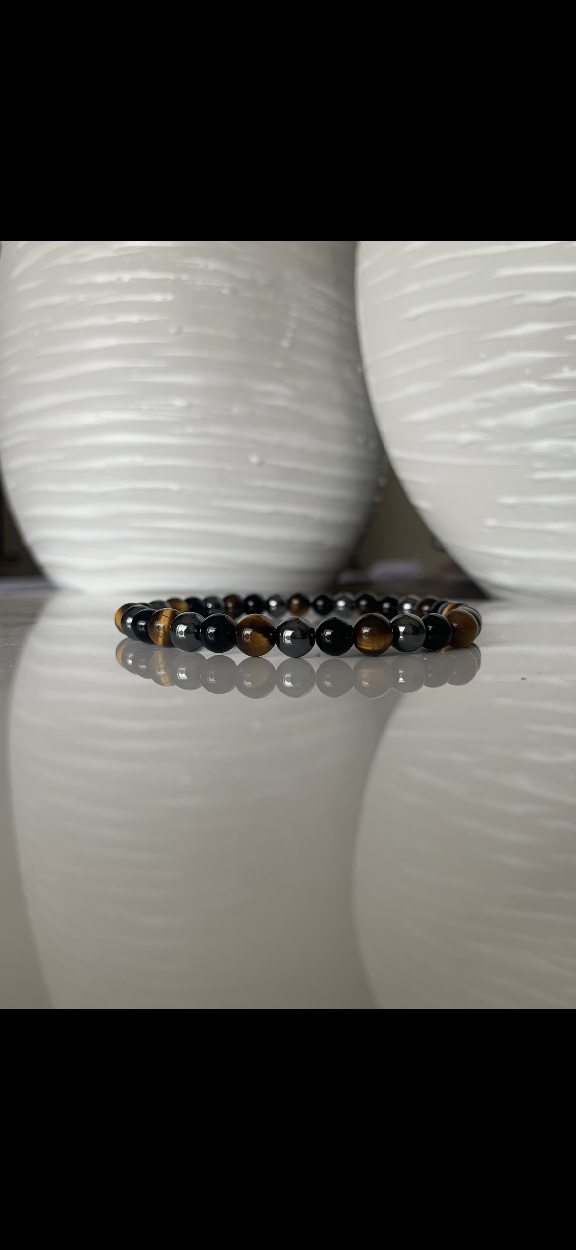 Multi Stone Bracelet Hematite/Black Onyx/Tiger eye
